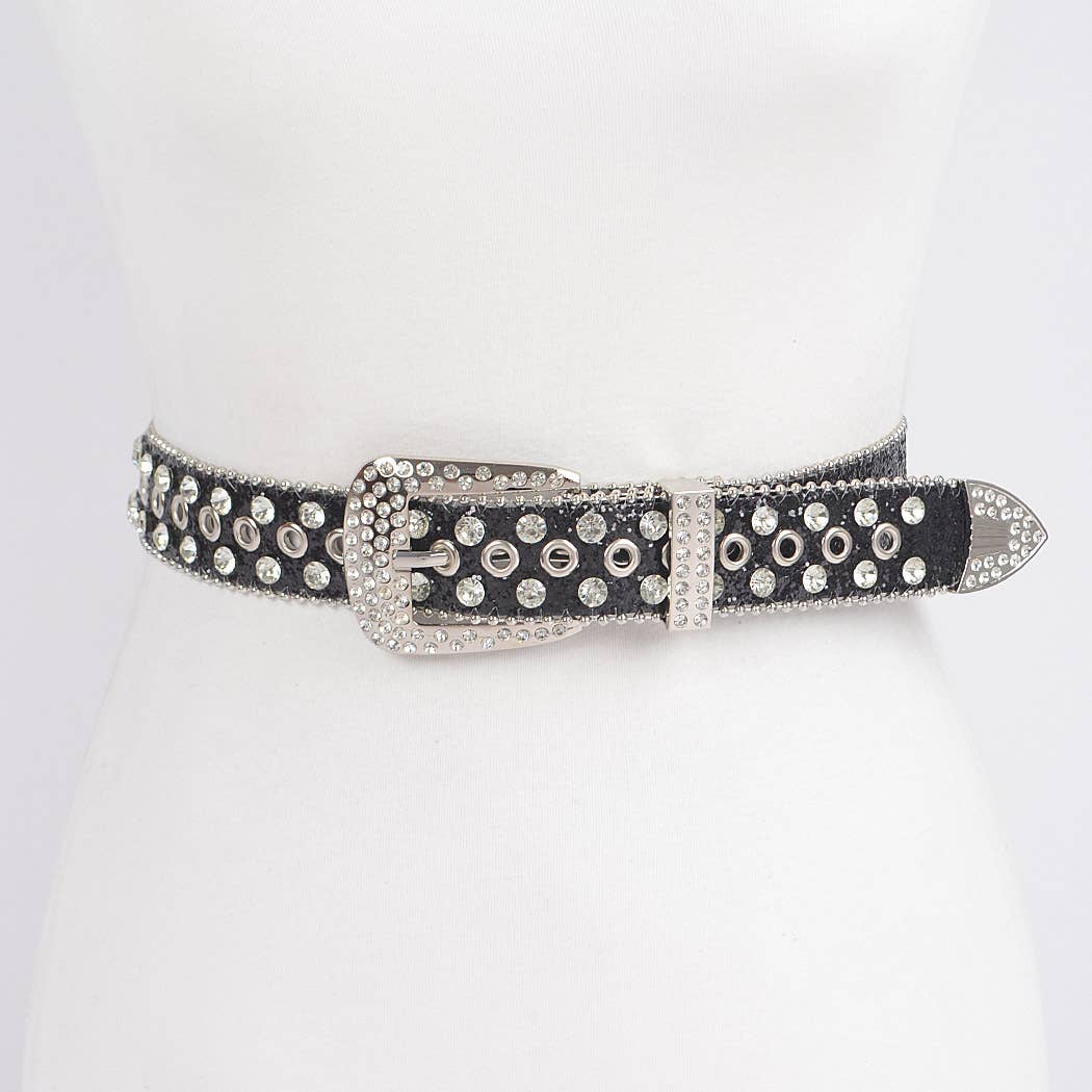 Rhinestone Multi Metal Glitter Belt