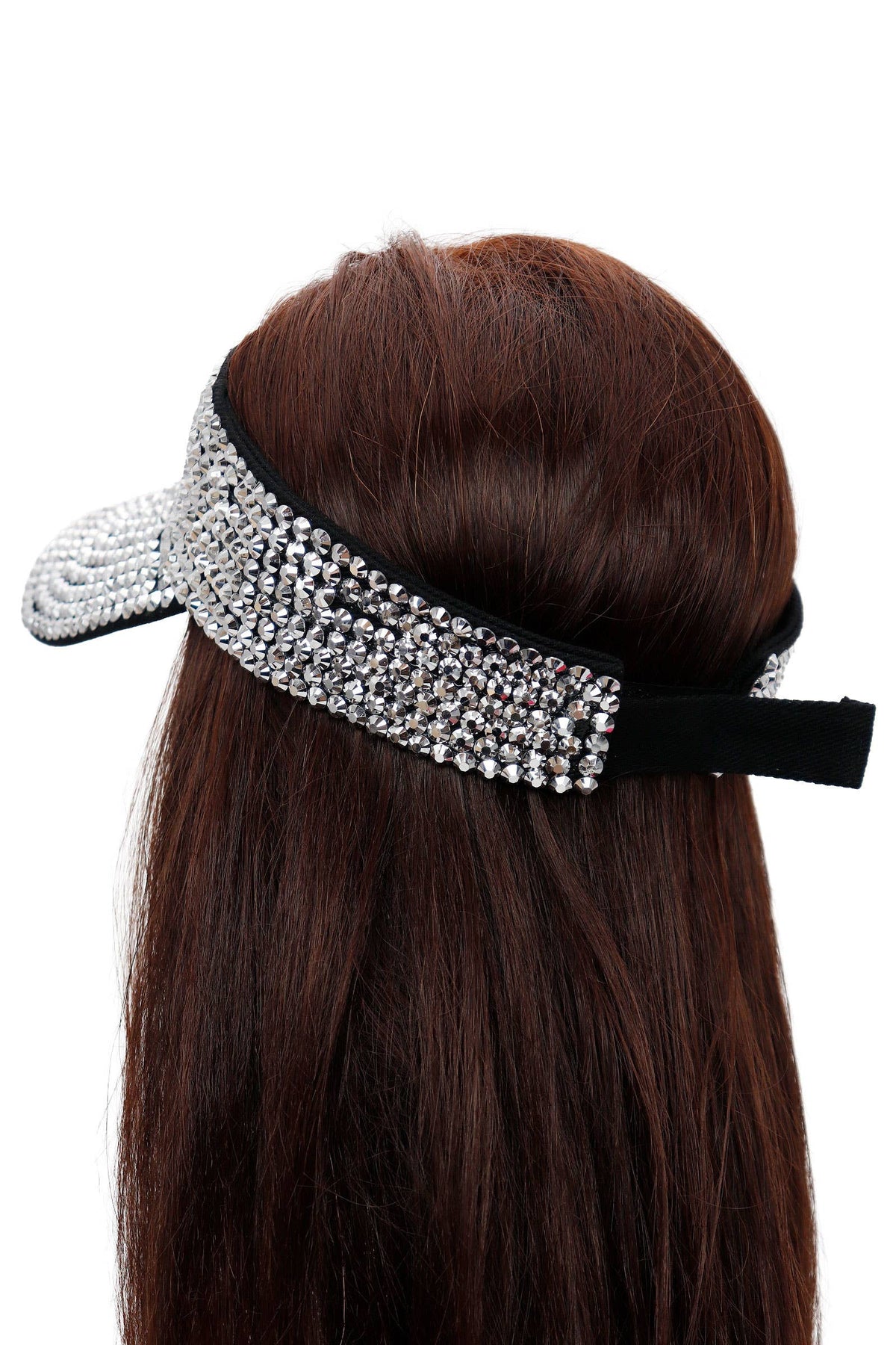 Rhinestone Velcro Back Visor