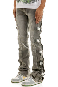 BUCKLE FLARE PANTS/JEANS