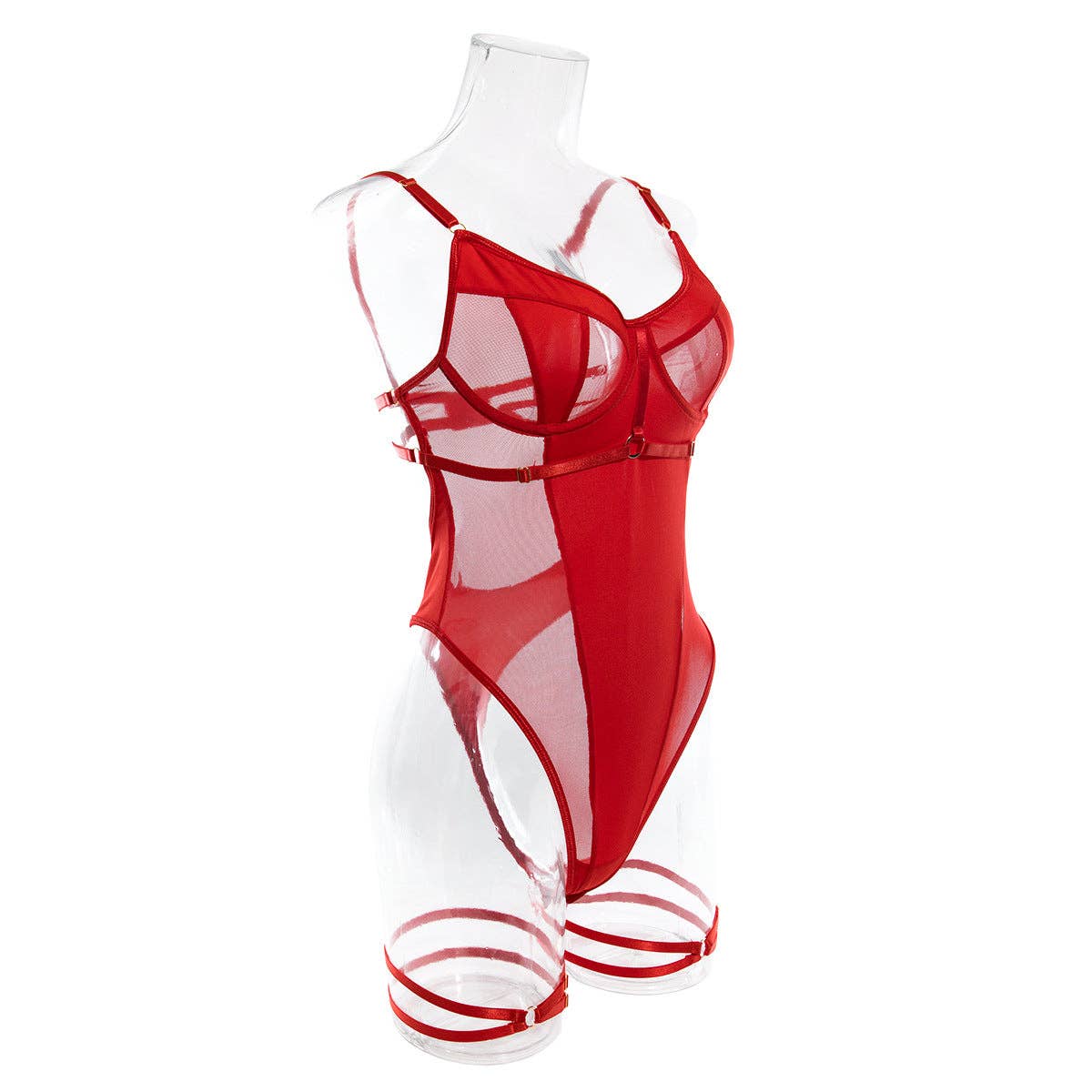 Backless Bodysuit with Garters