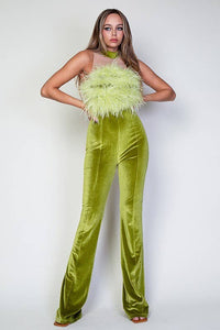 Fuzzy Velvet Jumpsuit