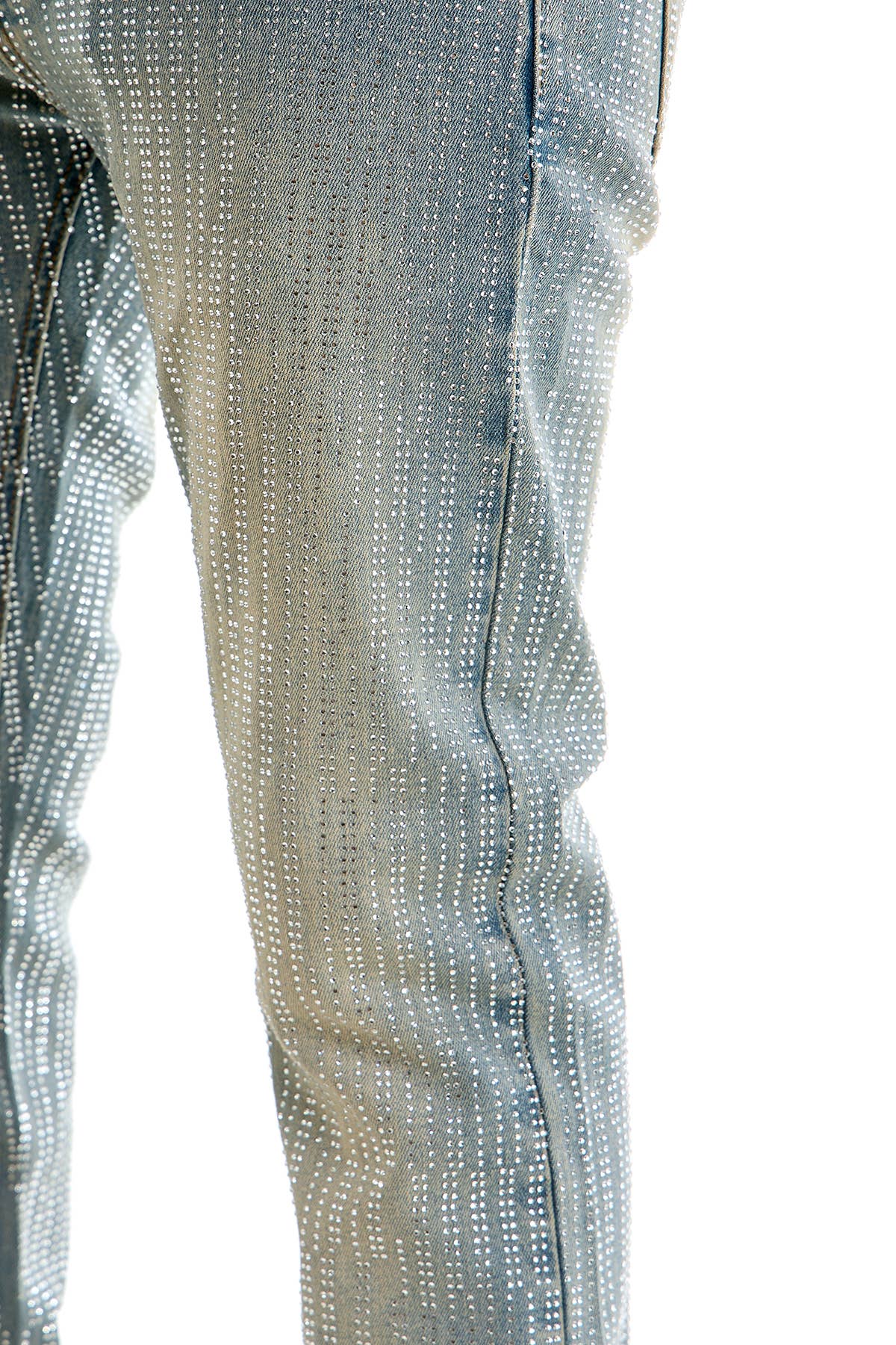 RHINESTONE FLARE JEANS