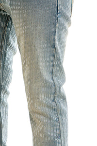 RHINESTONE FLARE JEANS