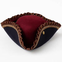 Velvet Burgundy Pirate Hat