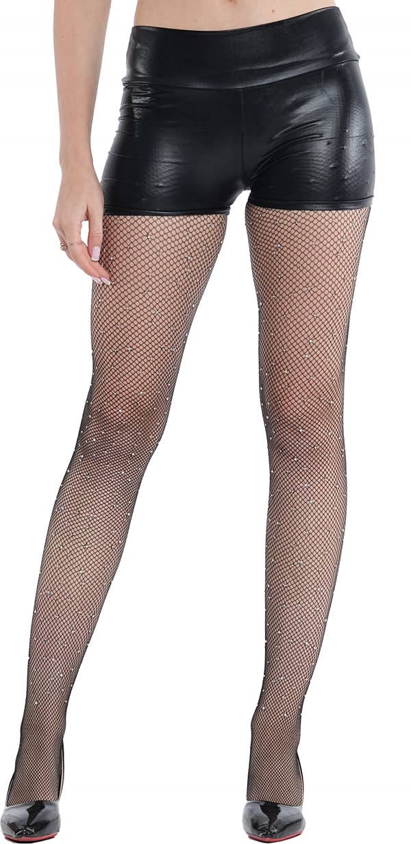 Rhinestone Fishnet Tights