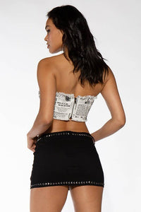 Studded Edge Mini Skirt
