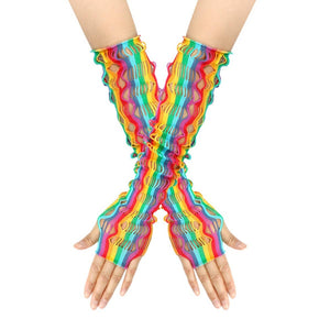RAINBOW FISHNET GLOVES PARTIES