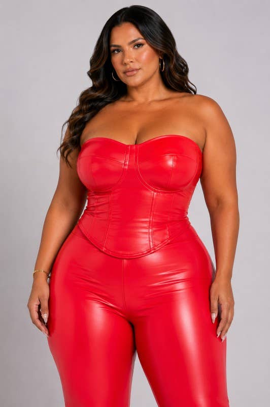 Plus Corset Tube Top