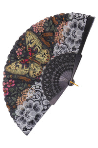 Butterfly Daisy Floral Handheld Folding Fan