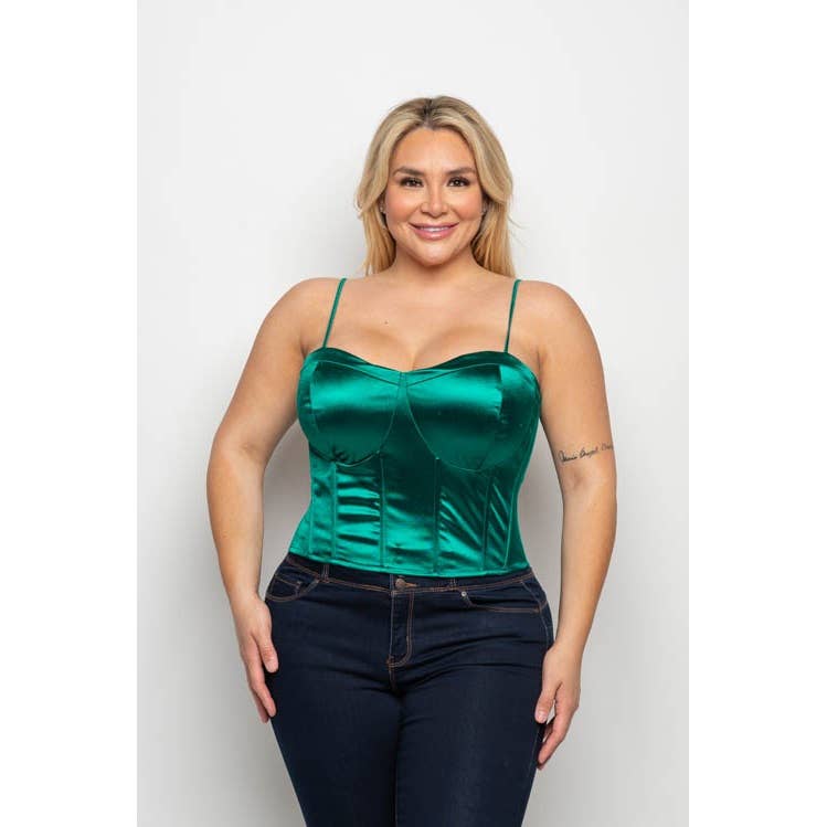 SATIN CORSET TOP