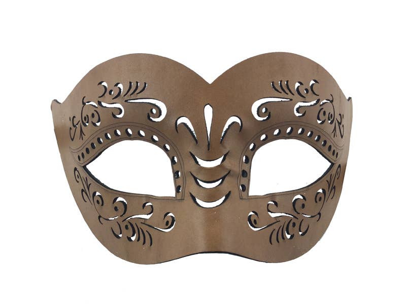 Leather-Cut Masks Brown
