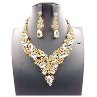 Vine Rhinestone Necklace Set