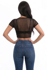 Mesh Sheer Crop Top