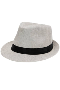Open Weave Light Weight Flax Fabric Fedora
