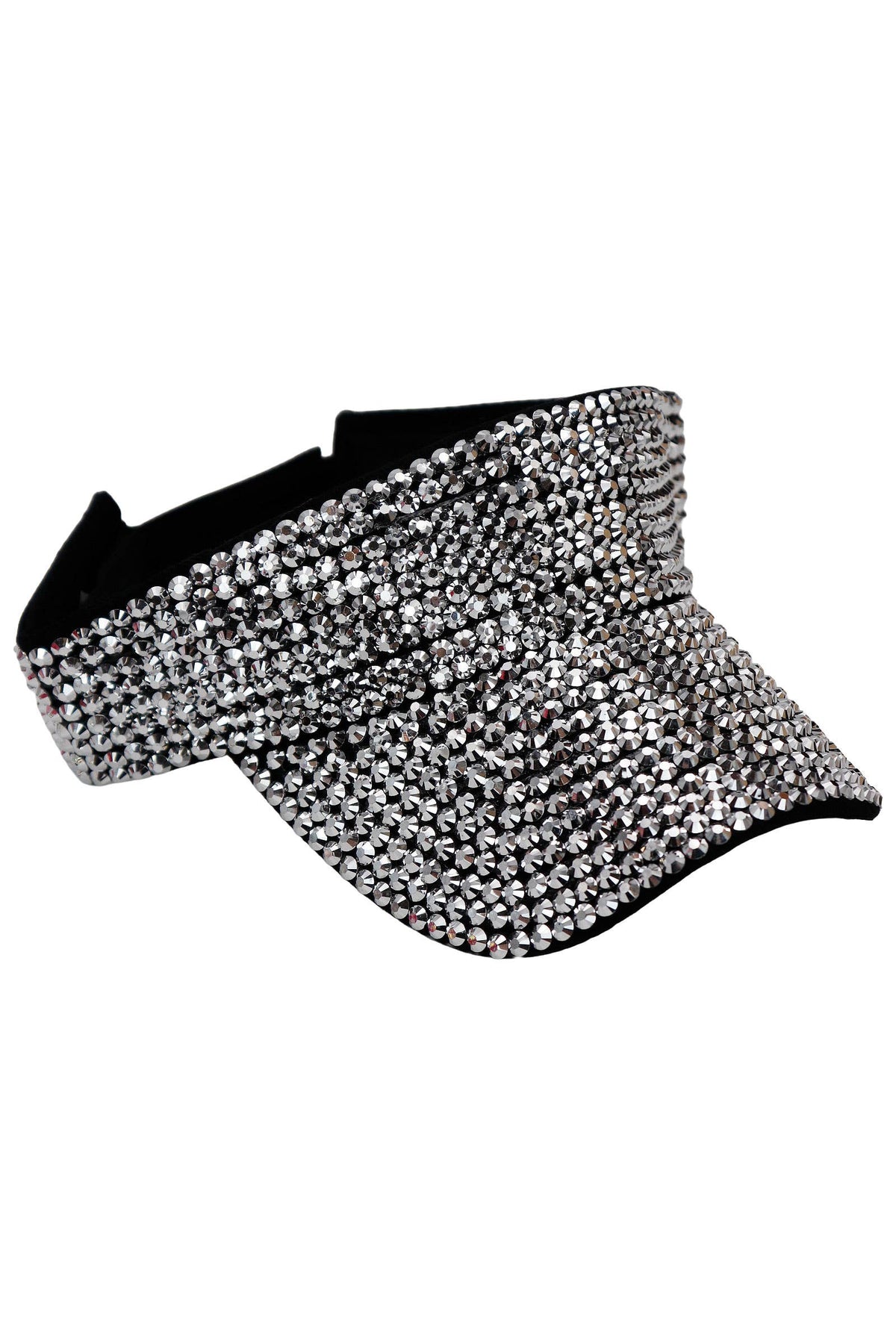 Rhinestone Velcro Back Visor