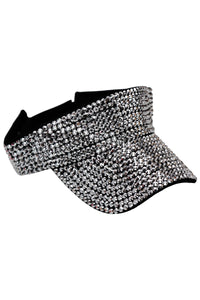 Rhinestone Velcro Back Visor