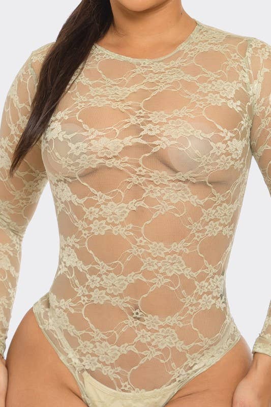 Mesh Bodysuit Print