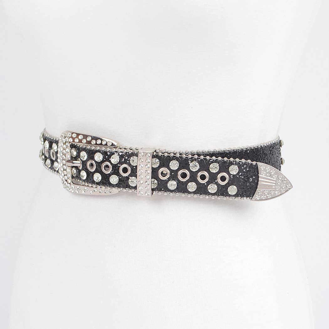 Rhinestone Multi Metal Glitter Belt