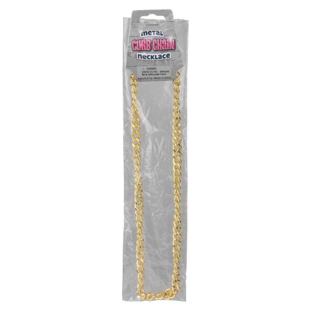 Metal Curb Chain Necklace 19.65"