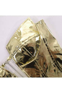 Metallic bustier top