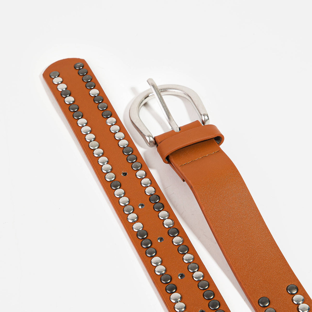 Vegan Leather Studded Fashion Belt