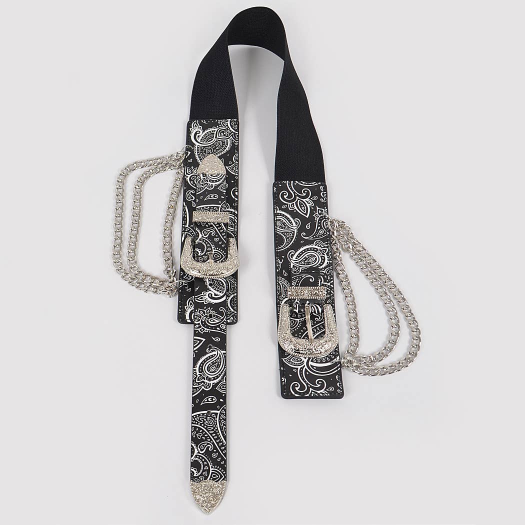 Two Buckle Chain Waist Belt