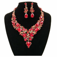 Vine Rhinestone Necklace Set