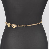 Heart Shape Metal Chain Belt