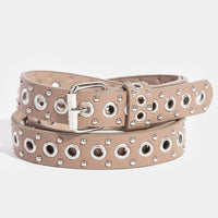 Studs And Grommet Vegan Leather Belt