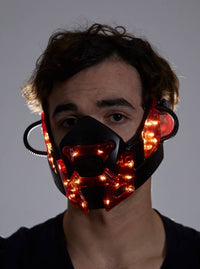 Light-Up Red Cyberpunk  Mask