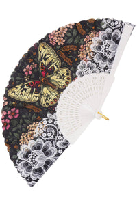 Butterfly Daisy Floral Handheld Folding Fan