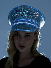Silver Gems Light-Up Captain Hat