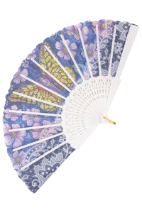 Butterfly Daisy Floral Handheld Folding Fan