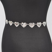 Heart Shape Metal Chain Belt