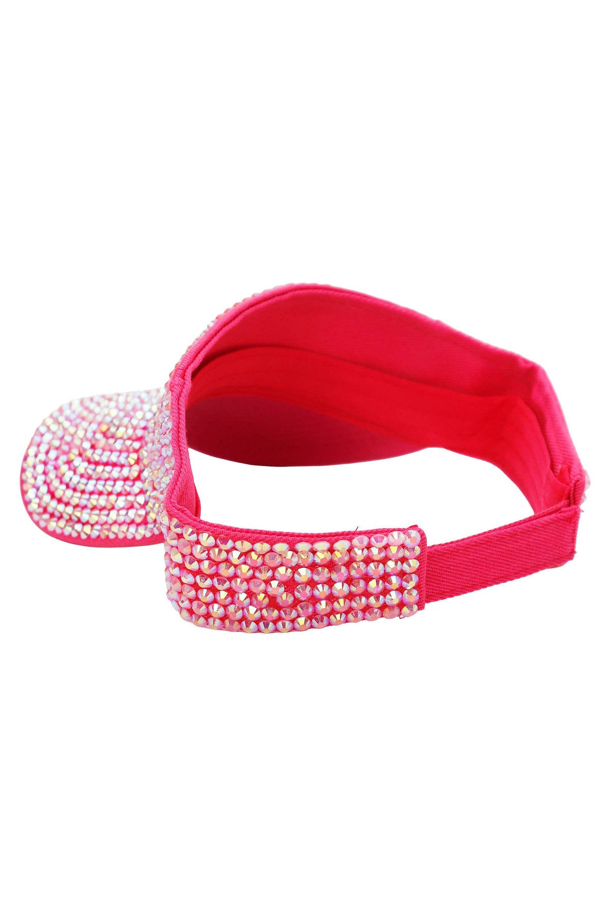 Rhinestone Velcro Back Visor