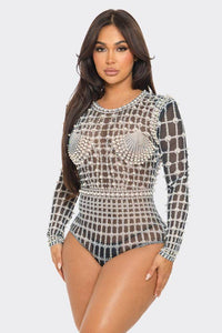Shell Rhinestone Bodysuit