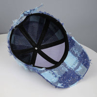 Frayed Plaid Baseball Cap