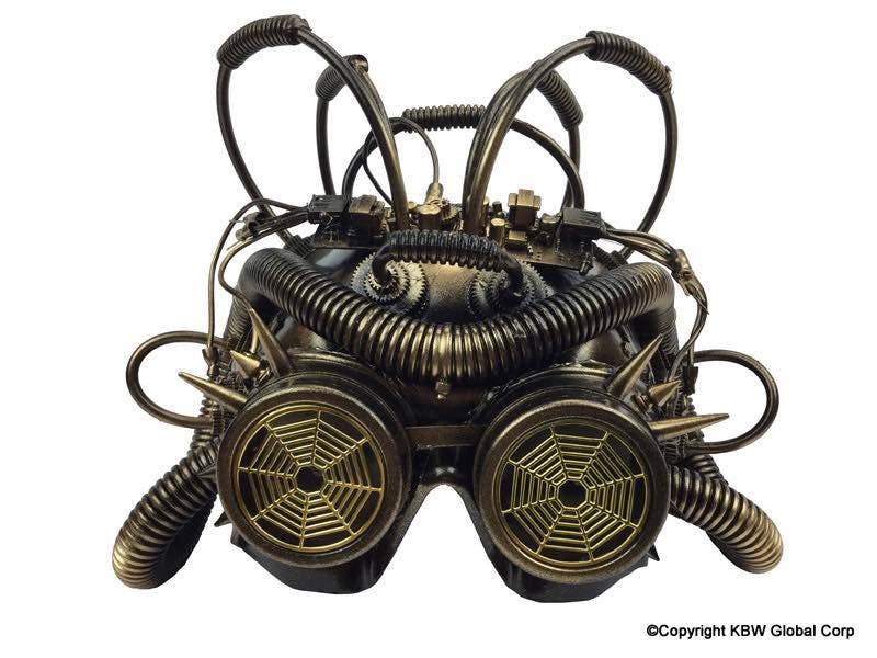 Gold Steampunk Cyborg Mask