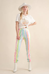 Rainbow Sequin Pants