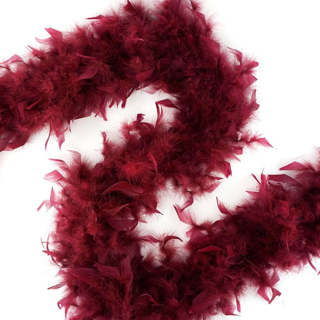 Chandelle Feather Boa - Lightweight - Burgundy