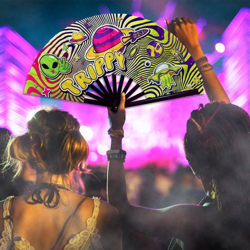 Trippy X-Large Hand Fan