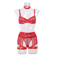 See Through Set with Garter Shorts