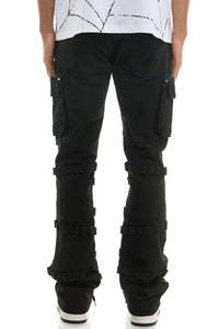 STRAP FLARE JEANS