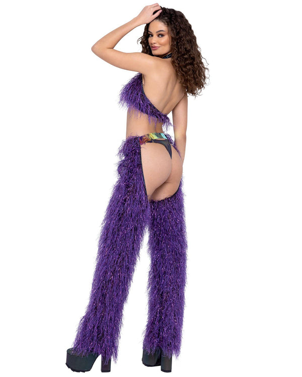 Faux-Fur Halter Top