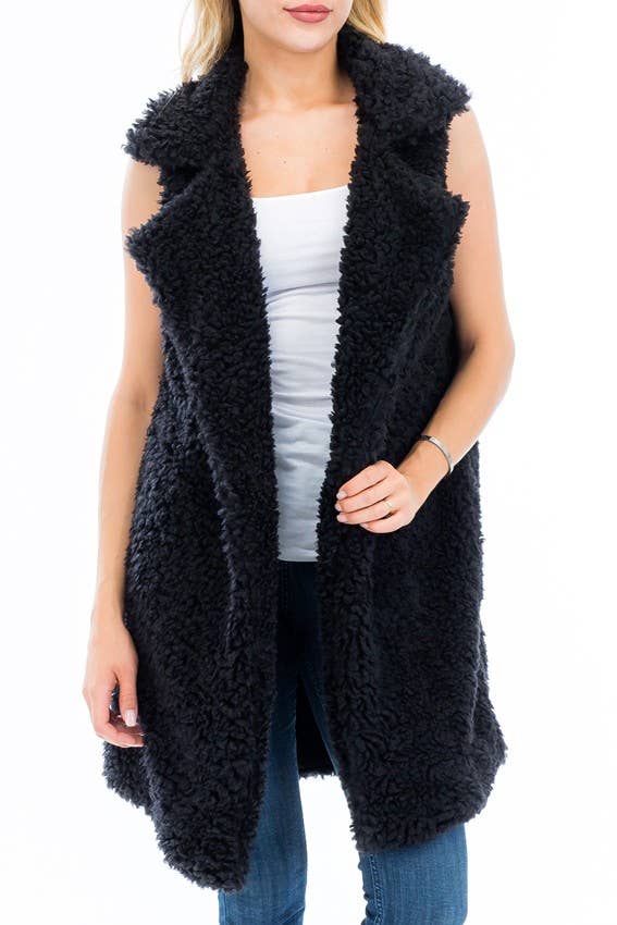 Shaggy Faux Fur Vest