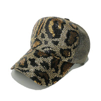 Party sequin leopard hat baseball cap