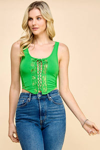 LACE-UP TANK TOP
