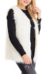 Angora Fur Vest with Hook