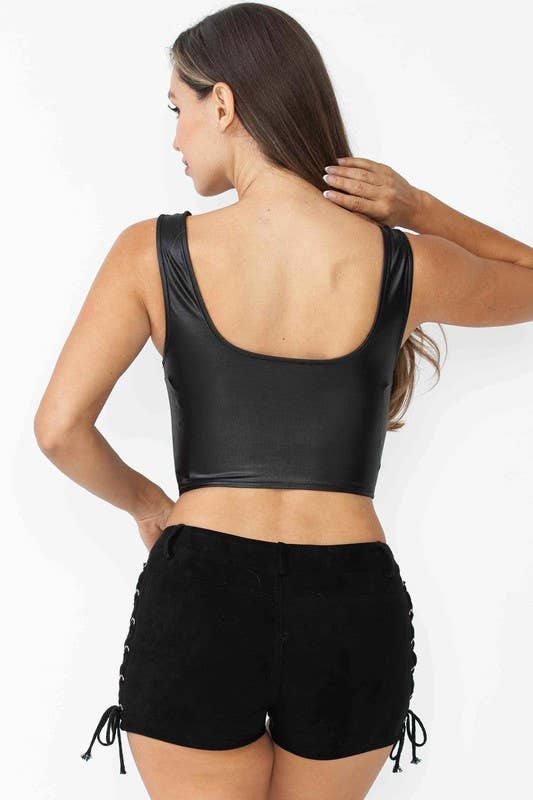 ZIP FRONT BUSTIER TOP