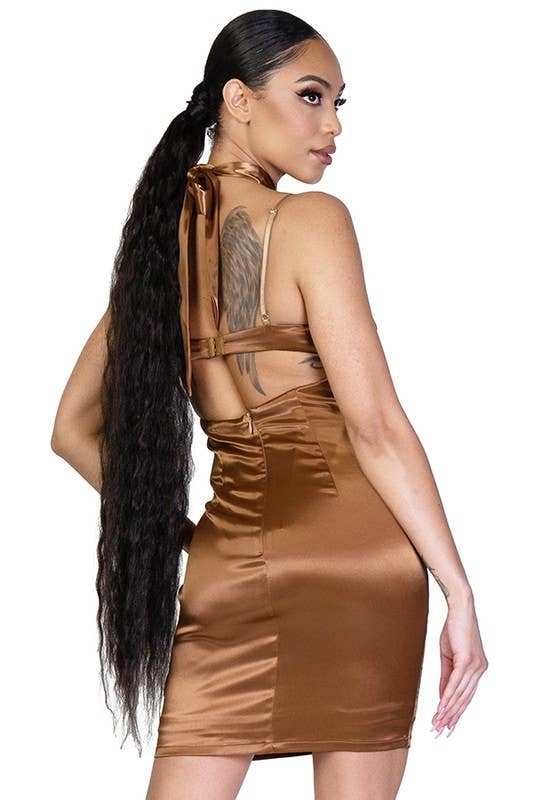 Layered Satin Dress